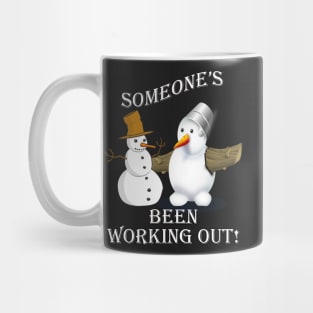 Snowmen Gifts, Funny Snowman Shirt, Workout Snowmen Fun Saying Christmas Gift Mug